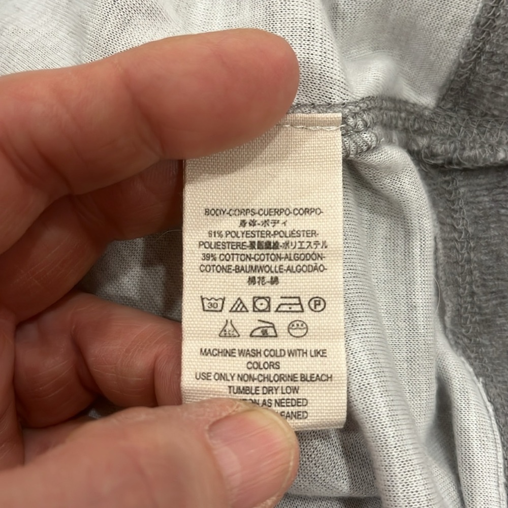 EUC We The Free grey hip length oversize drop shoulder sweater w 1 shoulder zip - Picture 8 of 9